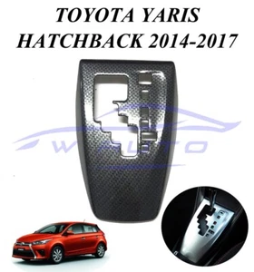 Black Carbon Gear Shift Panel Cover Trim For Toyota Yaris Hatchback 2014 - 2017 - Picture 1 of 5