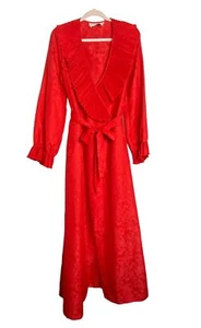Vestido largo rojo vintage para mujer Richard Assatly Young Traditions talla mediana - Imagen 1 de 10