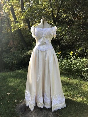 Vestido de novia ALVINA VALENTA alta costura con cuentas con velo rosa enrollado 38-30-80 A+ Foto 1 de 4