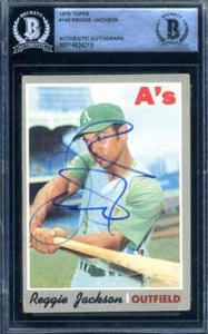 Reggie Jackson Beckett BAS Signed 1970 Topps Autograph - Picture 1 of 1