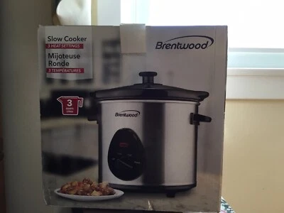 Olla de cocción lenta Brentwood 3 cuartos nueva en caja Foto 1 de 4
