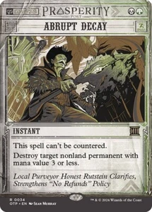 Abrupt Decay Outlaws of Thunder Junction: Breaking News MTG Magic - Picture 1 of 1