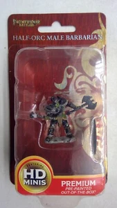 PATHFINDER BATTLES PREMIUM MINIATURE ~ HALF-ORC MALE BARBARIAN - Picture 1 of 2