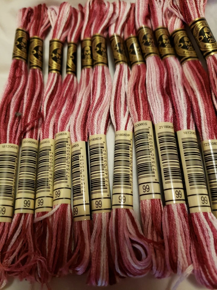 DMC Compra a granel 12x Hilos Bordados Hilos Algodón Hilos 8.7 Yd Malva Variegada 99 Foto 1 de 1