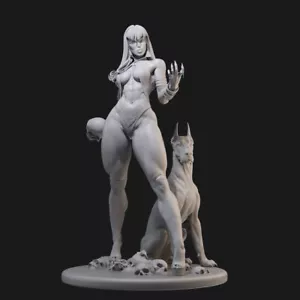 Vampirella & Dog 1/24 Modelo de Impresión 3D Kit Sin Pintar Sin Montar GK - Imagen 1 de 4