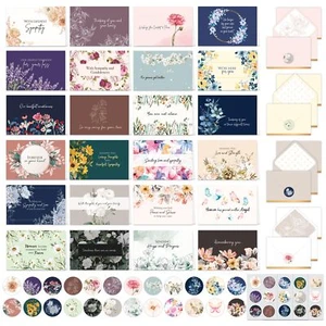 24 Pack Assorted Sympathy Cards with Envelopes for Friends Loved Ones Family - Picture 1 of 6