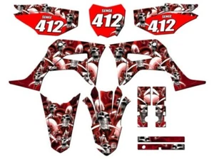 2019-2023 CRF 125 JESTER Red Senge Graphics Kit Compatible with Honda - Picture 1 of 10