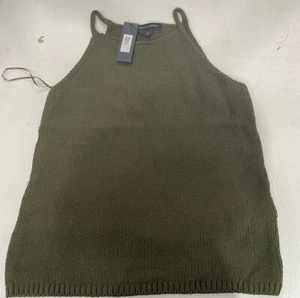 Banana Republic Women's MD Dark Green Castoff Knit Halter Top - Picture 1 of 6