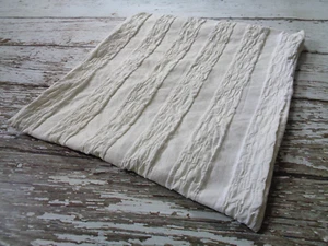 CRATE AND BARREL Seersucker Pillow Cover Solid Off White 20 x 20 - Picture 1 of 6
