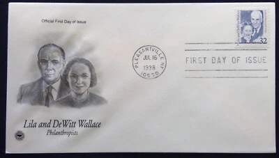 Scott 2936 FDC Lila DeWitt Wallace Philanthropists Great Americans Series PCS - Image 1 of 3