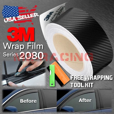 3M 2080 Black Vinyl Wrap Kit for Blackout Chrome Delete1 Window Trim Door Trim - Image 1 of 4