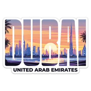 UAE Dubai City Sticker Car Bumper Weatherproof Vinyl Decal - Picture 1 of 6