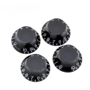 Musiclily Pro 4Pcs Black Left Handed Metric 18 Spline Hat Knob For Asia Guitar - Bild 1 von 4