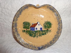 Vintage Linkshänder Russell Henry Keramik hängende Wandrelief, 1977 - Bild 1 von 6