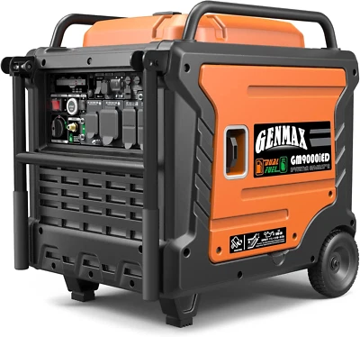Generador Inversor de Gas Combustible Doble Portátil GENMAX 9000-W, Arranque Remoto, Sensor de CO Foto 1 de 4