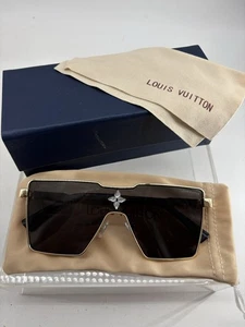 Louis Vuitton Cyclone Sonnenbrille Gold Strass mit Tasche und Box - Bild 1 von 12