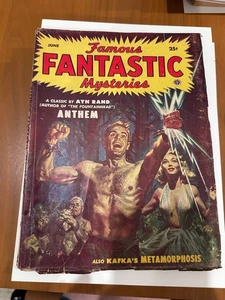 Famous Fantastic Mysteries June – Ayn Rand “Anthem” + Kafka Metamorphosis - Picture 1 of 1