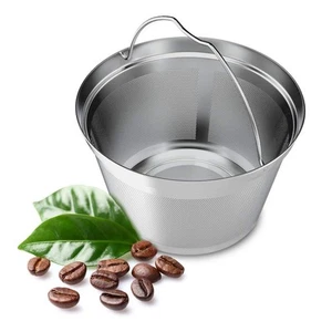 Reusable 4-5cup basket Replacement coffee filters- stainless steel Permanent ... - Picture 1 of 5