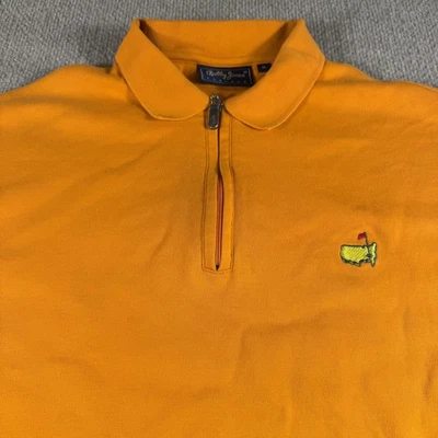 Sudadera Bobby Jones Cuarto Cremallera Para Hombres Mediana Naranja Golf Masters Logo Pullover Foto 1 de 4