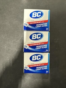 BC Fast Schmerzlinderung Pulver Kopfschmerzen & Gliederschmerzen 24 Packungen (3er Pack) Ablaufdatum 01/2028 - Bild 1 von 1