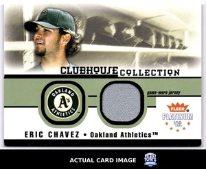 2002 Fleer Platinum #NNO ERIC CHAVEZ Oakland Athletics MEM NM - Picture 1 of 4