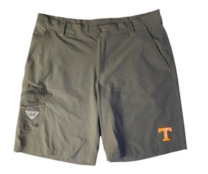 Columbia University Of Tennessee Shorts Active Size 38 Gray Orange PFG Pockets - Picture 1 of 4