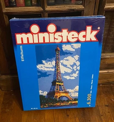 Ministeck Eiffel Tower, 6300 pc pixel puzzle, Paris wall art factory sealed RARE - Image 1 of 2