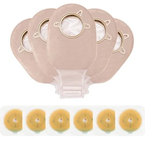 Carbou 21 PCS Ostomy Supplies Colostomy Bags Two Piece Drainable Pouches with... - Picture 1 of 8