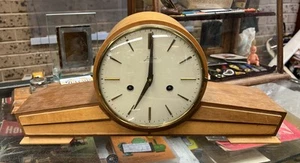 Junghans Art Deco Mantle Clock For Restoration Or Repair With Key - Picture 1 of 10