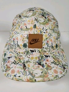 Cappello Nike Golf Nemici del Campo 5 Pannelli Berretto Regolabile Cinturino Pelle HTF - Foto 1 di 8