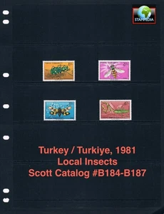 1/3 di sconto $4,50 Valore Scott - 1981 TURCHIA TURCHIA Insetti CV MNH NH UMM - Foto 1 di 4
