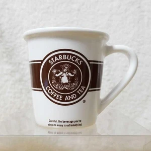 Starbucks 2010 Demitasse Becher 89ml weiß braun Kaffee Tee Logo Porzellan - Bild 1 von 10