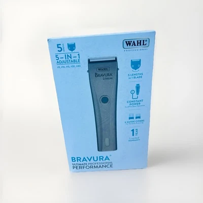 Wahl Bravura Profesional Litio Inalámbrico Mascotas-Animales Clipper Kit - Gunmetal Nuevo con Etiquetas Foto 1 de 4