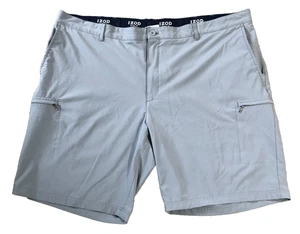 Izod Golf Shorts Men's Plus Size 48 Gray Performance Sports Zippered Pockets - Picture 1 of 13