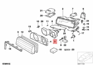 Genuine BMW E38 Sedan Right Lamp Insert Xenon Light OEM 63128361316 - Picture 1 of 1