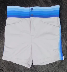 Vintage 80s Howe Athletic Apparel (M) Gray Blue Gym Shorts - Picture 1 of 10