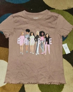 Old Navy Girls Barbie Graphic T-shirt NWT Size L (10-12) - Picture 1 of 7