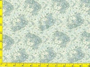Hellblau grau viktorianische Blumenfächer halber Yard CFLBLU03415 - Bild 1 von 1