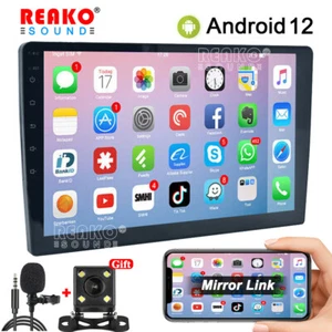 10.1" Android 12 Car Stereo RDS Carplay Radio Double 2Din Touch GPS Navi FM BT - Picture 1 of 13