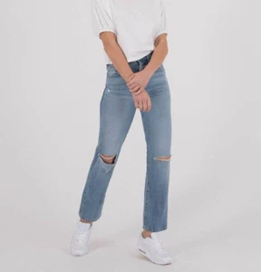 Level 99 Road Trip 5PKT High Rise Straight Relaxed Jeans Distressed Women 26 - Picture 1 of 18