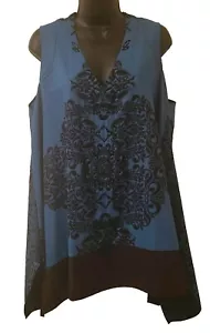 Midnight Velvet Women’s Holiday Dress Turquoise with Black and Sequins Size XL - Picture 1 of 9