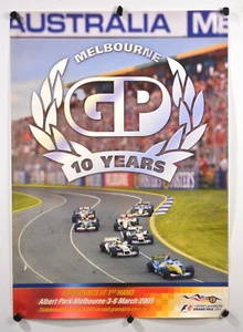 2005 Fosters Australian Grand Prix F1 10 Years GP Melbourne Poster 84x59cm - Picture 1 of 8