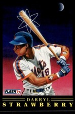 1991 Fleer Darryl Strawberry Baseball Card #12