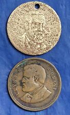 Original president ULYSSES S GRANT medal & rare campaign token Benjamin Harrison