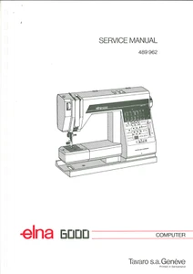 Elna 6000 Computer Series Service Manual: Spiral Bound 55 Pages - Picture 1 of 2
