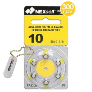 NEXcell Size 10 1.45V Hearing Aid Batteries (300 Pack) + Free Battery Buddy - Picture 1 of 1