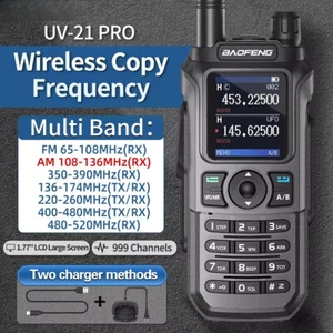 For Baofeng UV 21 Pro Wireless Copy Frequency Walkie Talkie 999CH AM Long Range - Zdjęcie 1 z 21