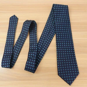 VAN HEUSEN Mens Neck Tie Blue Floral Repeat Pattern Foulard Flower Suit Tuxedo - Picture 1 of 8