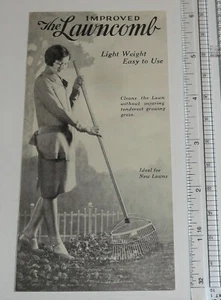 Rare The Lawncomb Garden Rake Eastern Tool & Mfg Co Folding Advertising Brochure - Picture 1 of 12