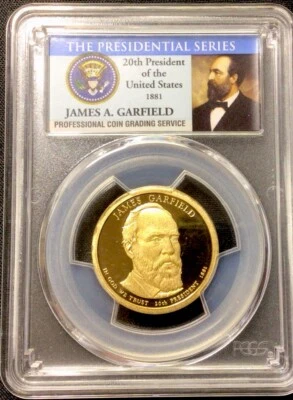 2011 S James Garfield Proof 1$! PCGS PR69DCAM! Special Label. ENN Coins - Image 1 of 2